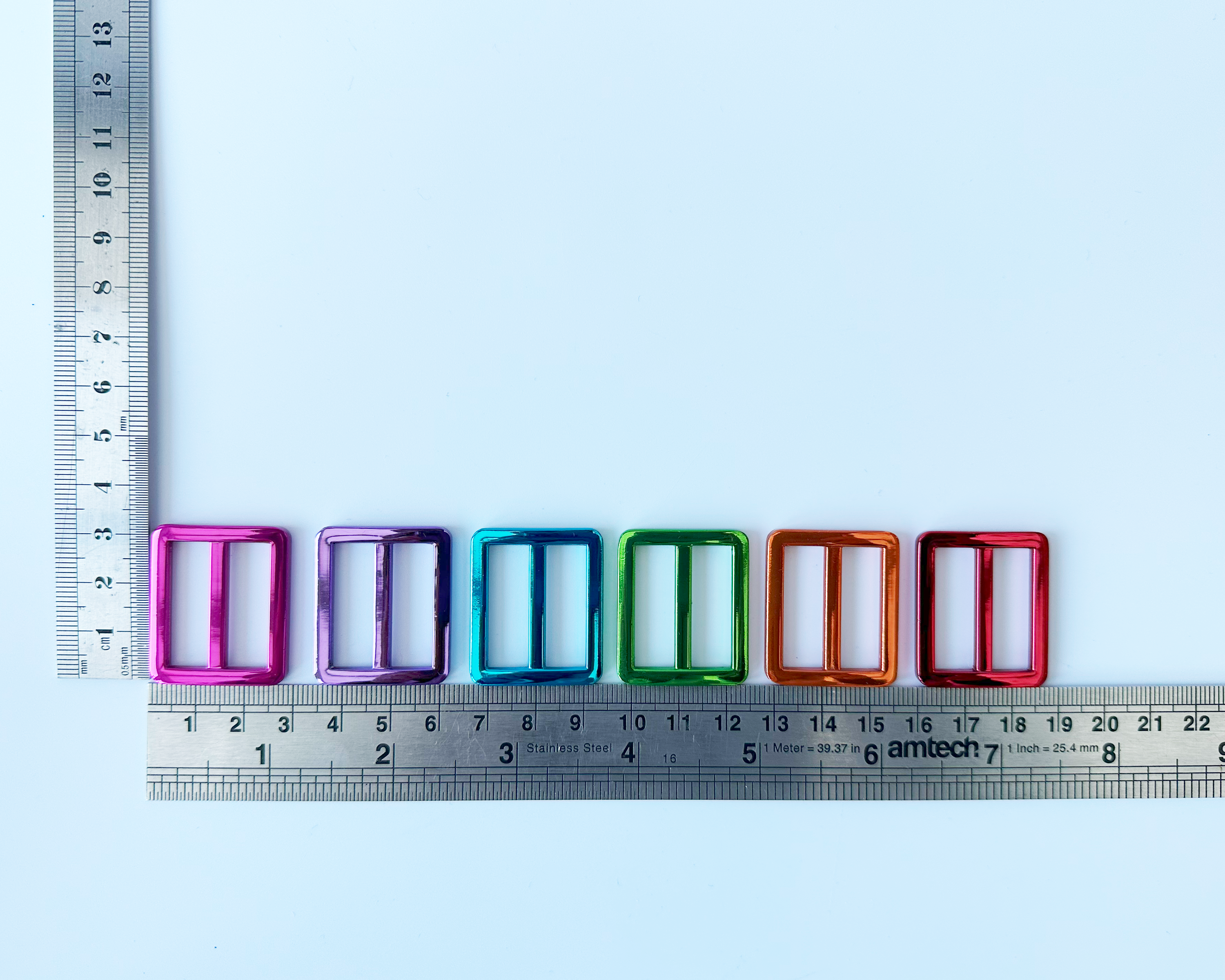 25mm Coloured Strap Sliders, 2 pack