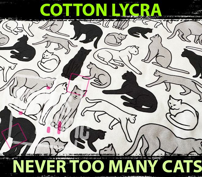 Cotton Lycra - Never Too Many Cats