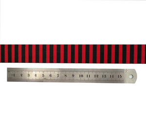 25mm Red and Black Stripe Webbing Straps for Bag Making