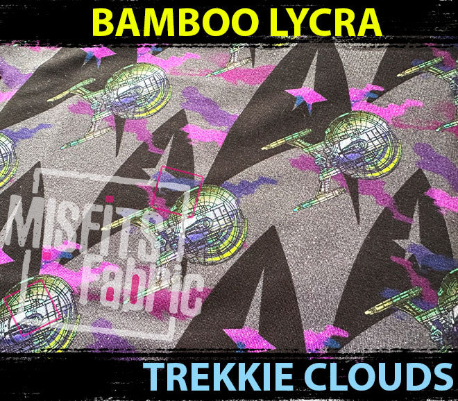 Bamboo Lycra - Trekkie Clouds