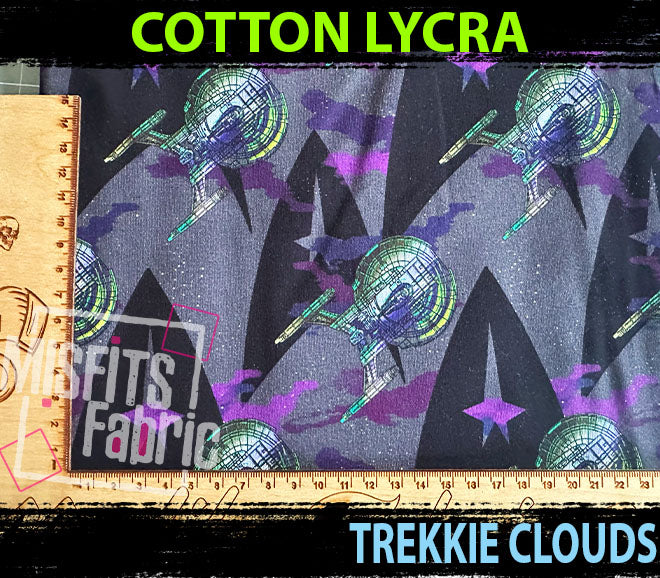 Cotton Lycra - Trekkie Clouds