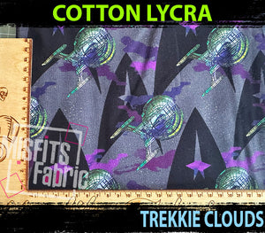 Cotton Lycra - Trekkie Clouds