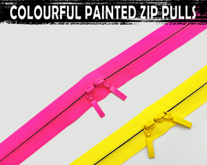 REVERSE Neon Zipper Tape & Bar Pull Packs. #5 nylon