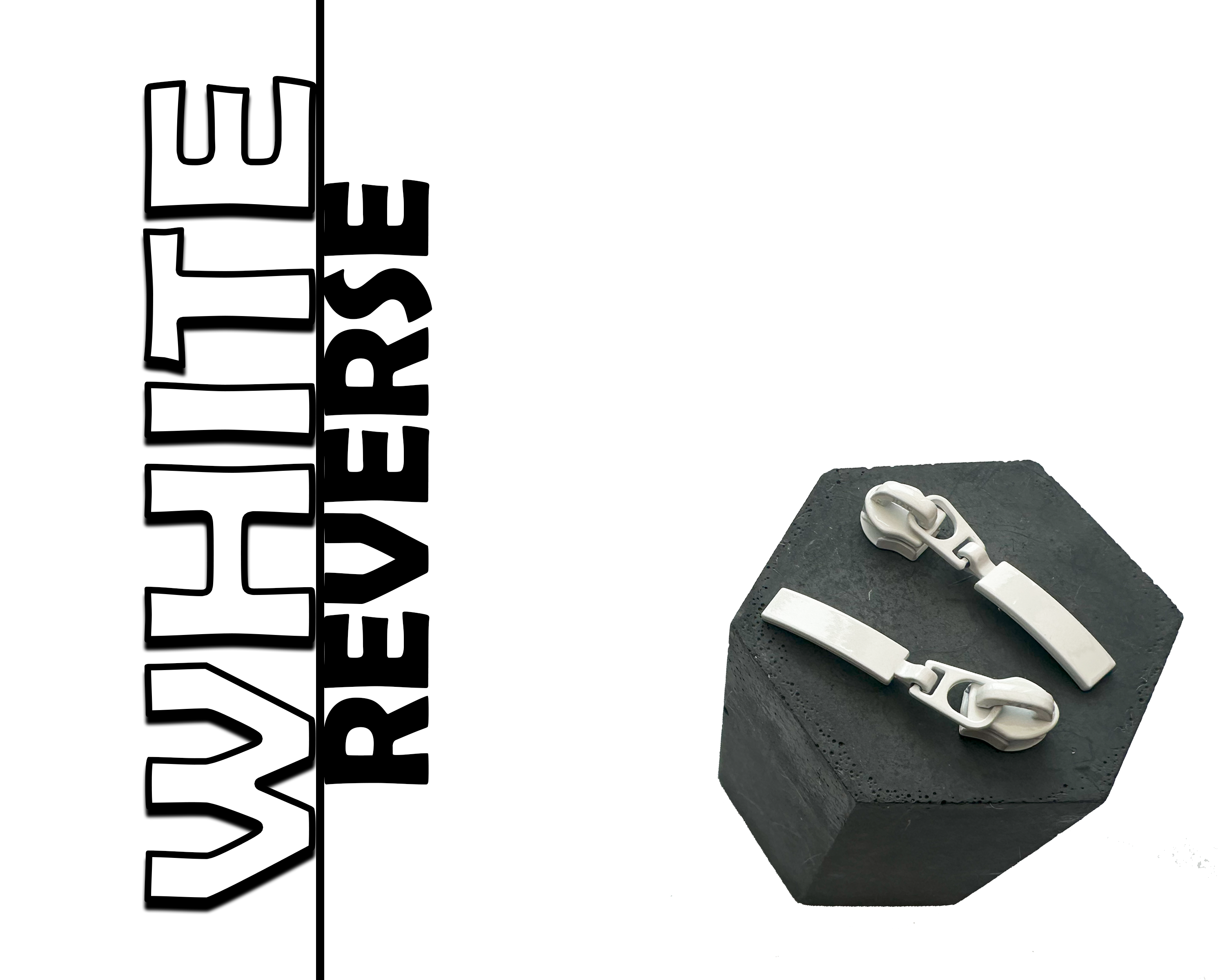 REVERSE Bar Zipper Pulls for size 5 Nylon Zip Tape