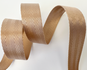 25mm Biscuit Brown Nylon Webbing, Bag Straps, 1" wide