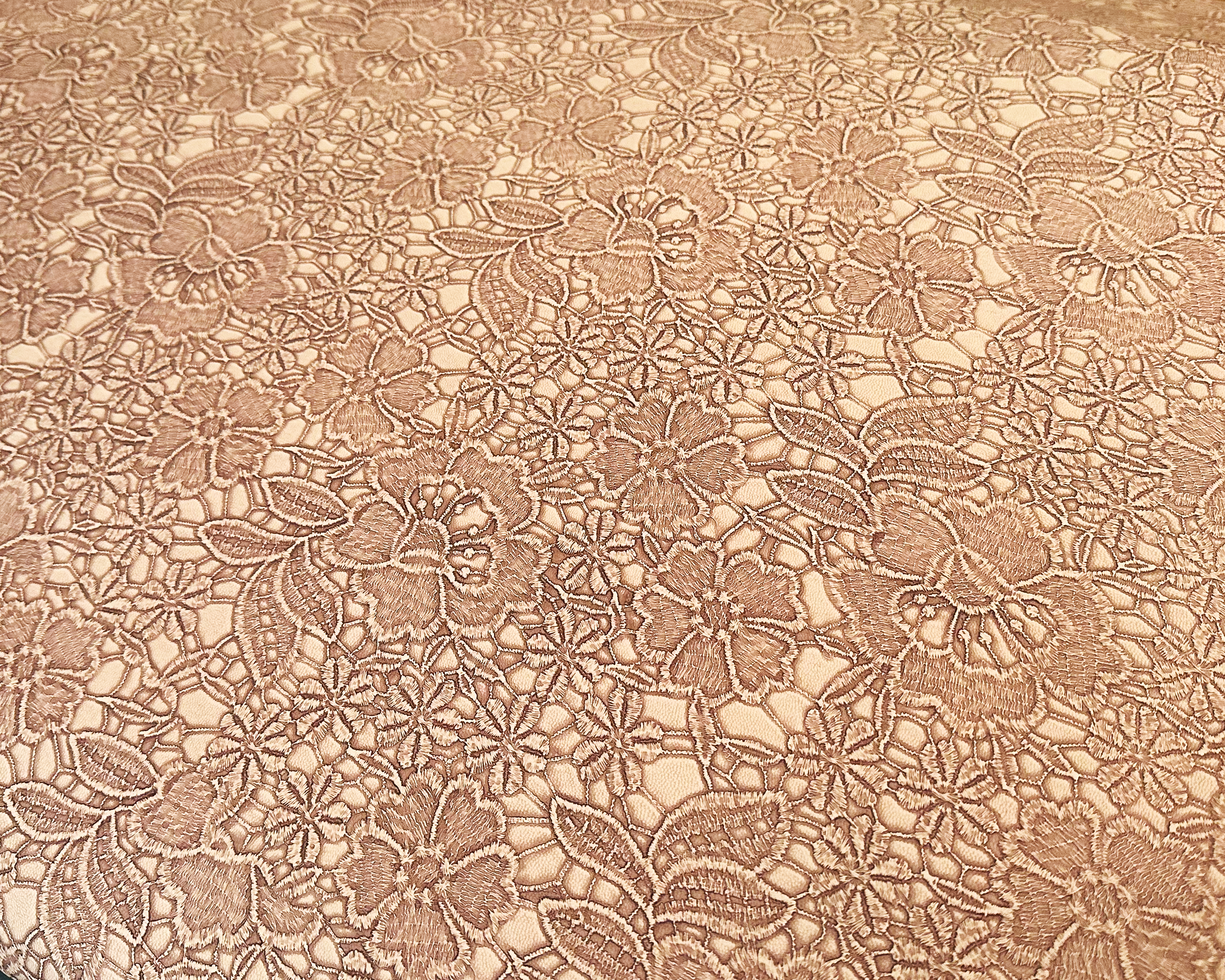 Matte Brown Flower Embossed Vinyl