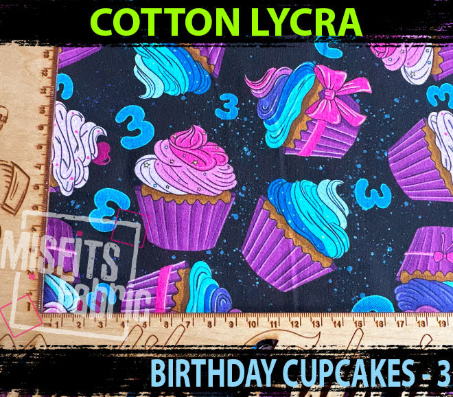 Cotton Lycra - Birthday Cakes, 3
