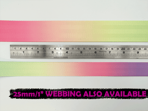38mm Rainbow Candy Mix Print Webbing, Bag Straps, 1.5" wide