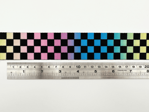 38mm Rainbow Checkered Print Webbing, Bag Straps, 1.5" wide