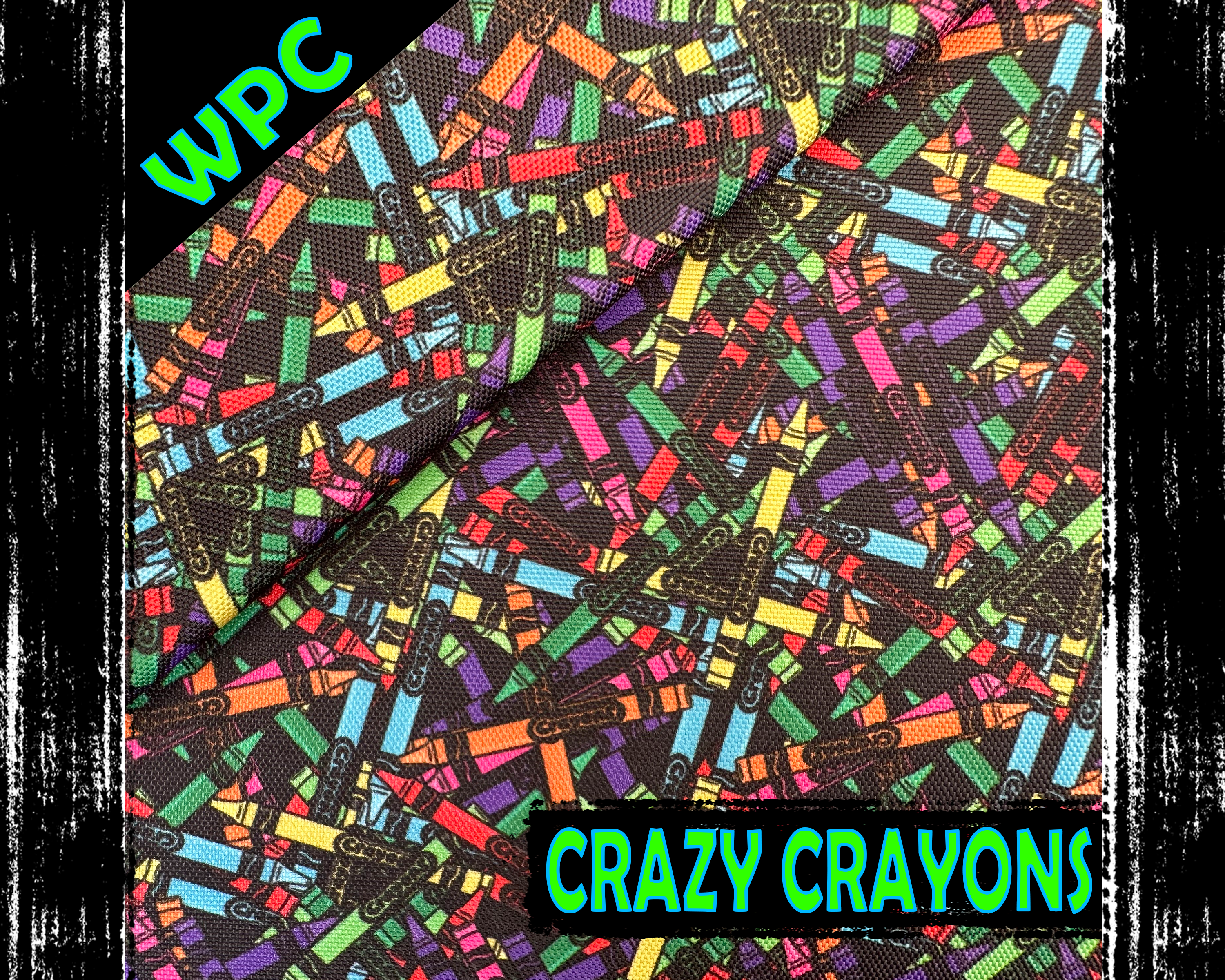 Crazy Crayons, Waterproof Polyester Canvas.