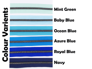 Ocean Blue Zipper Tape with Dark Iridescent Rainbow Teeth, Shadow Star Collection, for #5 nylon zips