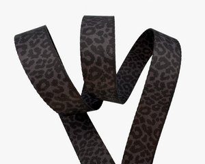 25mm Webbing Straps, Dark Leopard Print, Nylon strapping, Bag Handle, 2.5cm