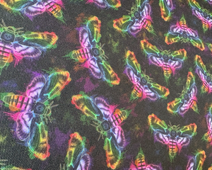Rainbow Death Moths, Waterproof Polyester Canvas