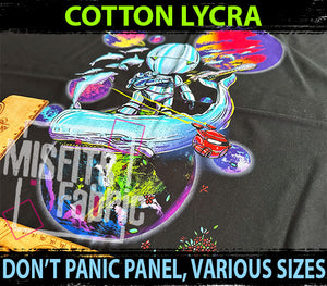 Cotton Lycra, Don't Panic Panel, Various Sizes