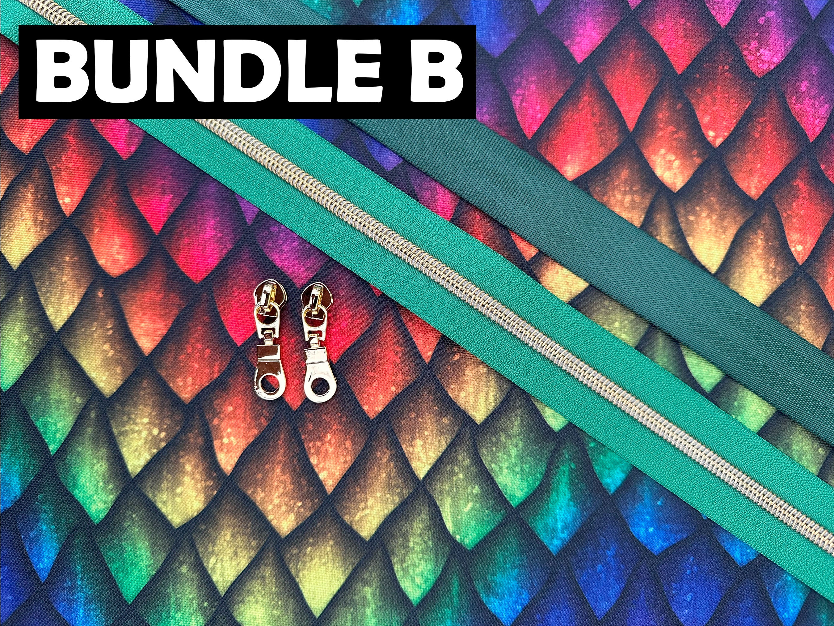 Rainbow Dragon Scales (large print), Waterproof Polyester Canvas Bundle