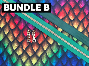 Rainbow Dragon Scales (large print), Waterproof Polyester Canvas Bundle