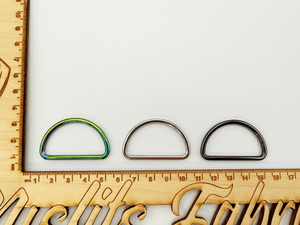 38mm D Rings for Bag Making Crafts, 2 pack, Metal Buckle fittings for 1.5" webbing strap, Bag Hardware