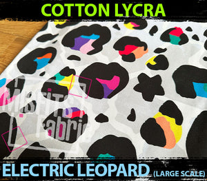 Cotton Lycra - Electric Leopard (Large Scale)