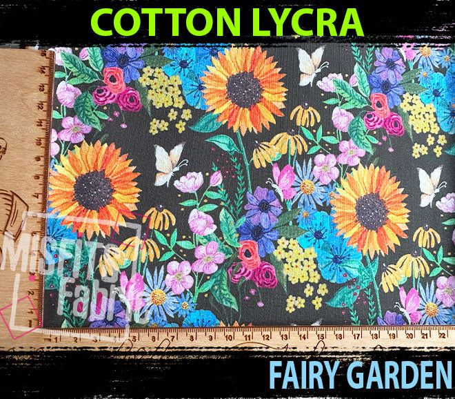 Cotton Lycra - Fairy Garden