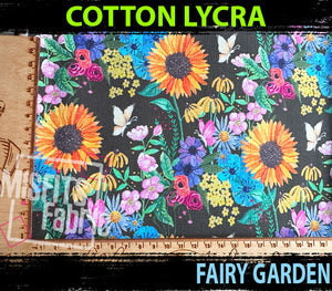 Cotton Lycra - Fairy Garden