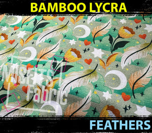 Bamboo Lycra - Feathers