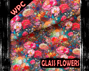 Stained Glass Flowers, Waterproof Polyester Canvas