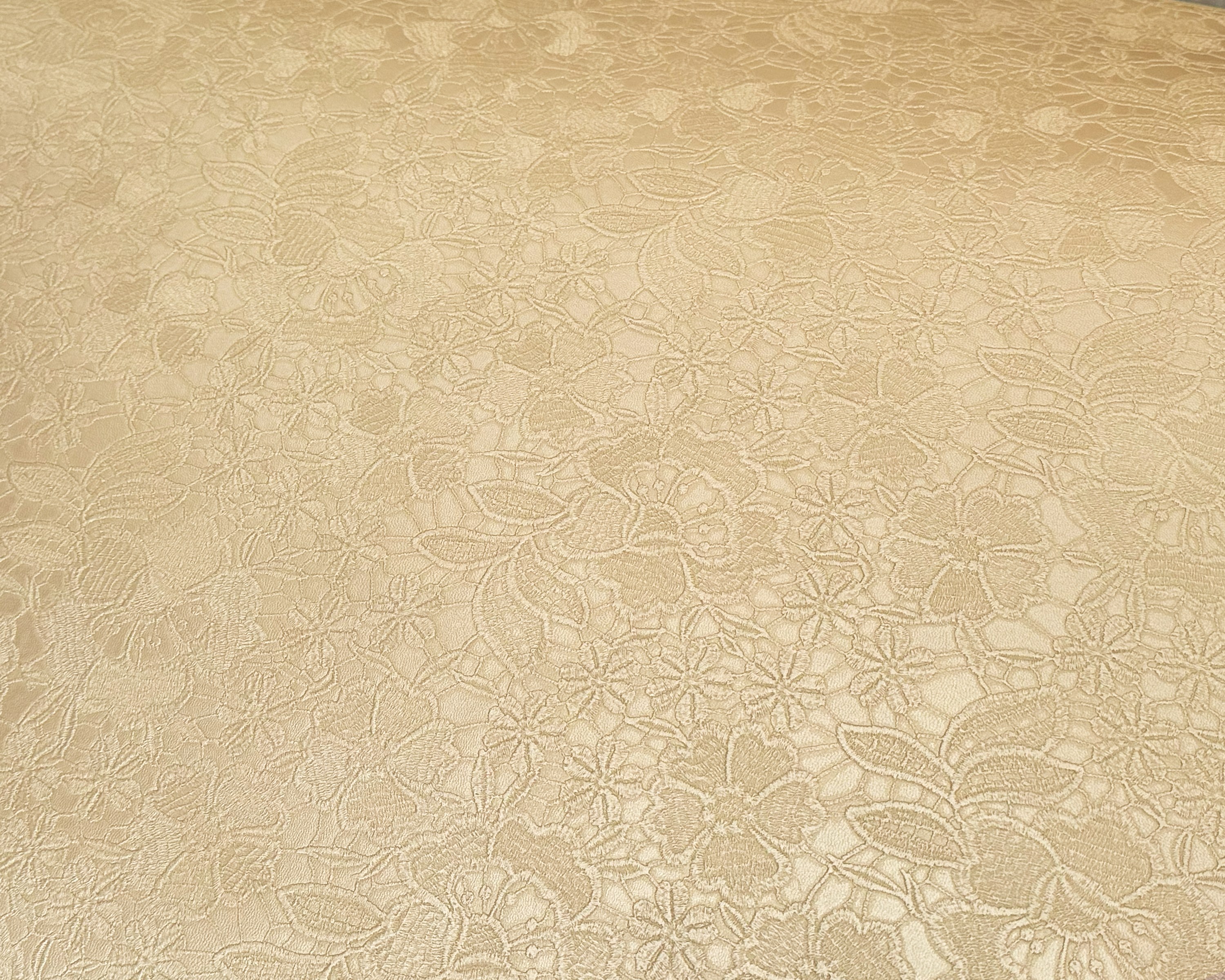 Shimmer Gold Flower Embossed Vinyl