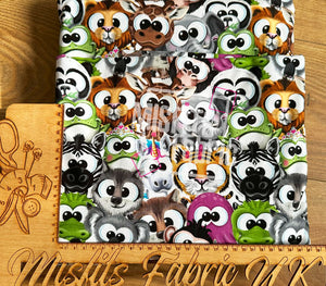 Cotton Lycra - Googly Animals