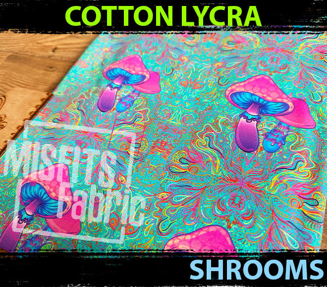 Cotton Lycra - Shrooms