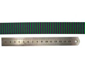 25mm Green and Purple Stripe Webbing Straps for Bag Making