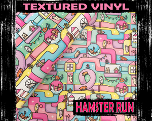 Textured Vinyl -  Hamster Run, Pastel Background