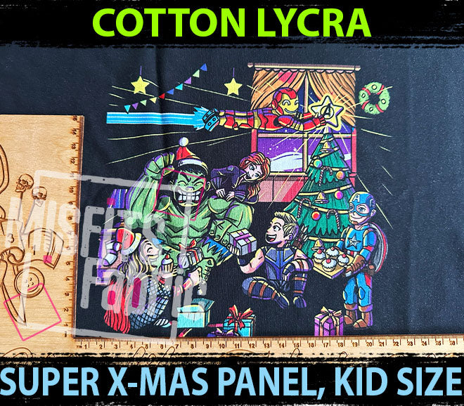 Cotton Lycra, Super X-mas Panel, Kid Size