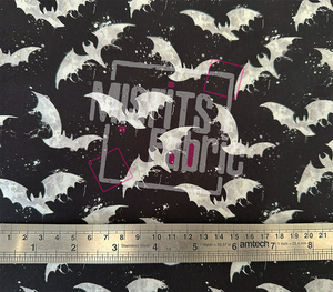 Cotton Woven - Ink Bats