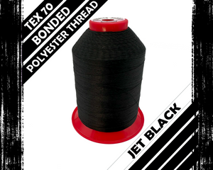 TEX 70 - JET BLACK -  Bonded Polyester Sewing Thread