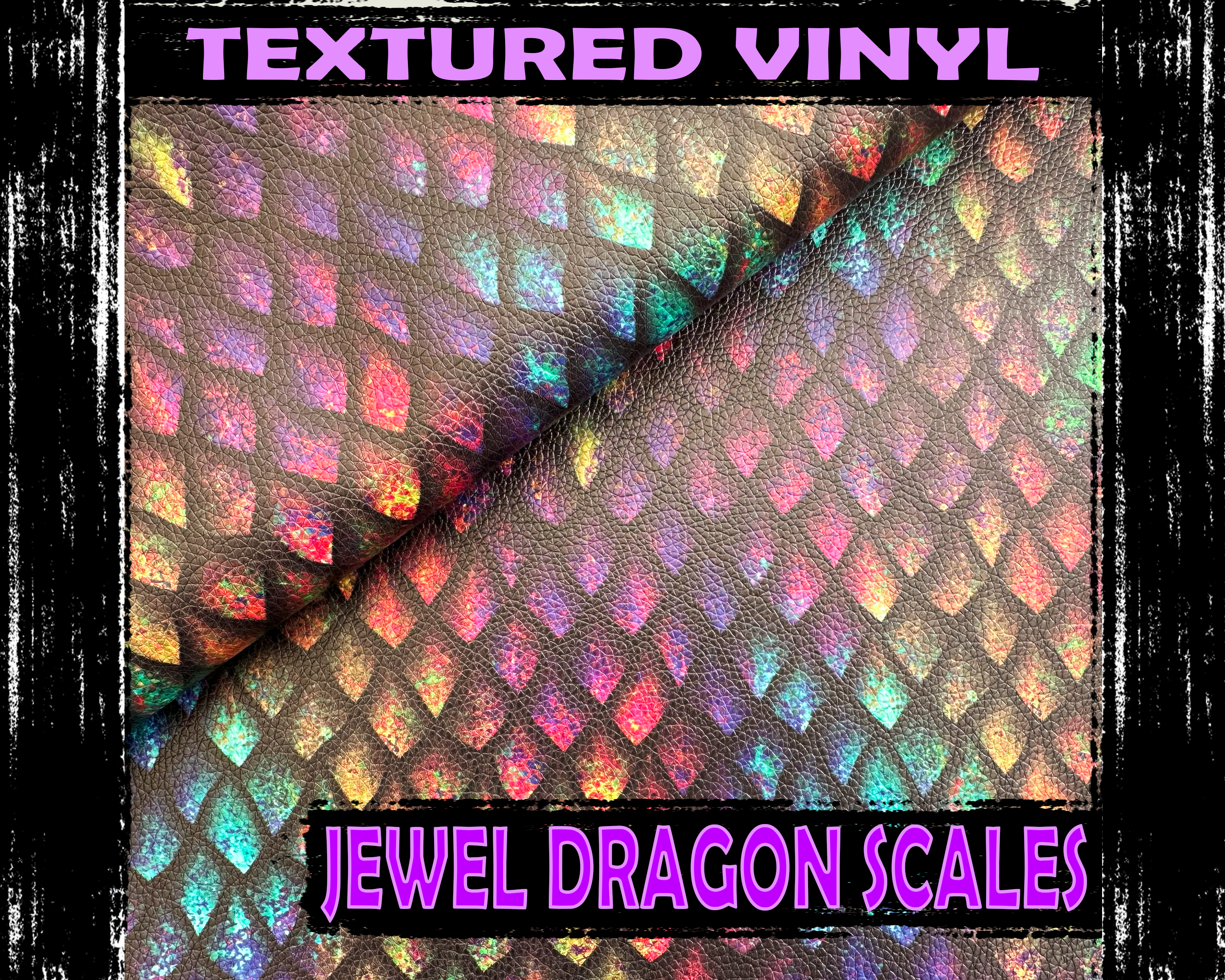 Textured Vinyl -  Jewel Dragon Scales