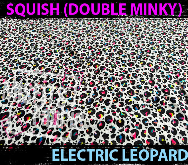Double Minky (Squish), Electric Leopard