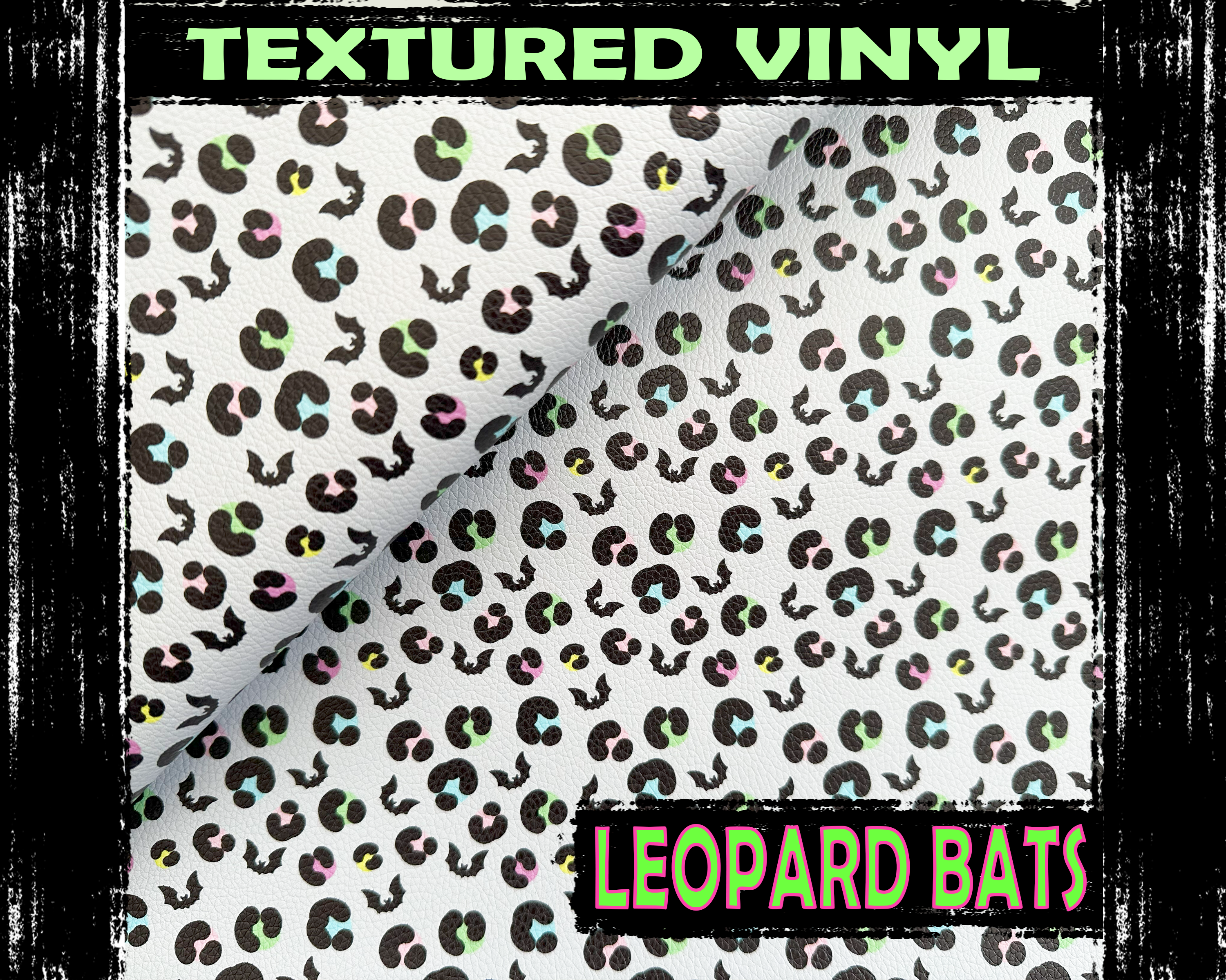 Textured Vinyl -  Leopard Bats