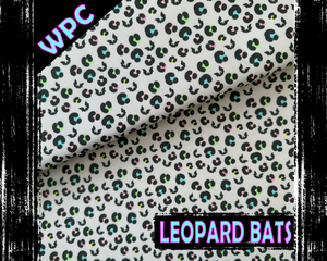 Pastel Leopard Bats, Waterproof Polyester Canvas