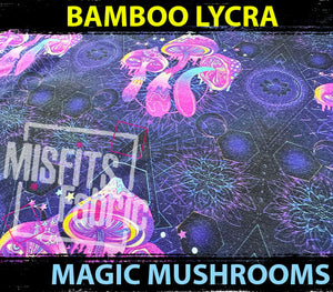 Bamboo Lycra - Magic Mushrooms