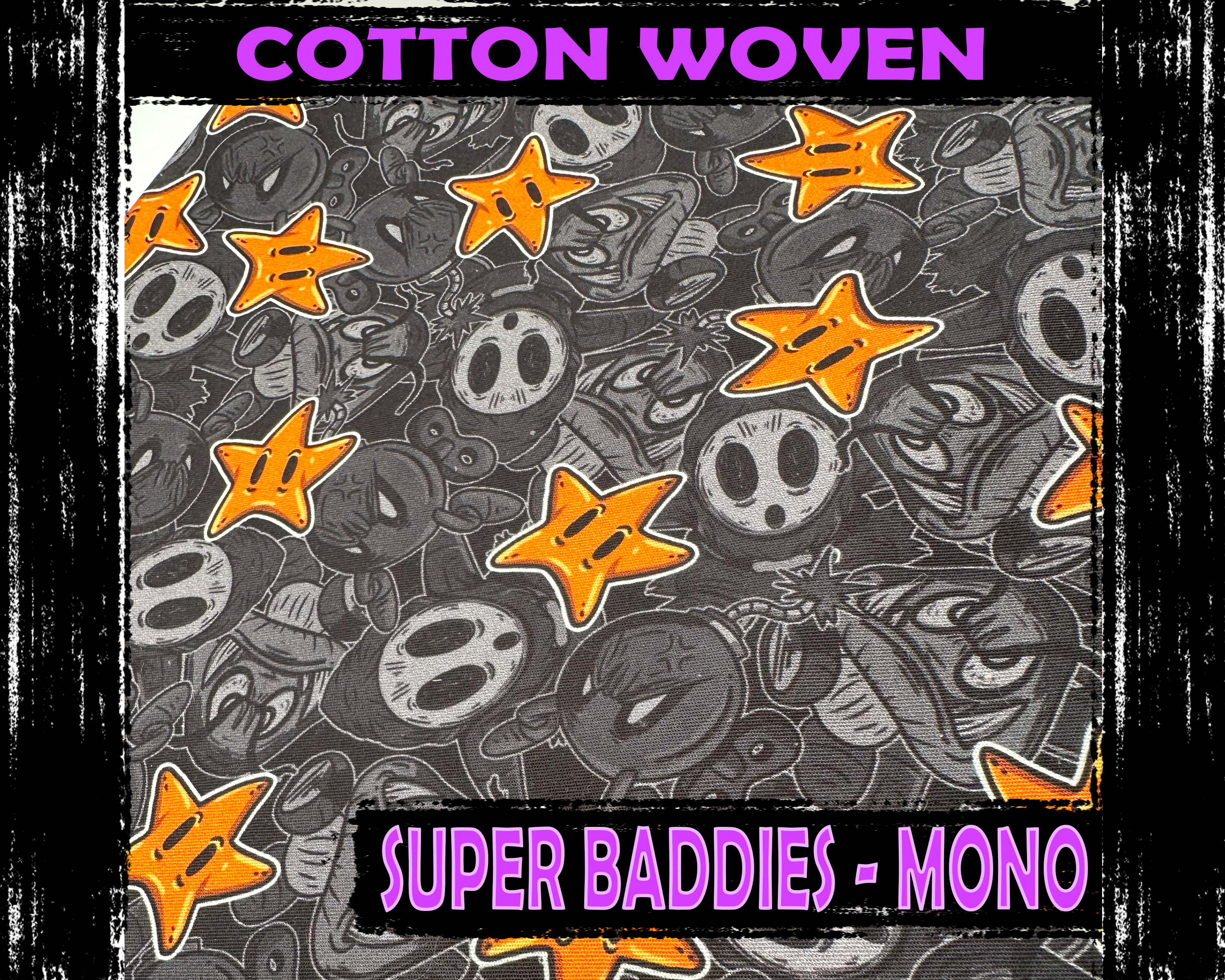 Super Baddies - Mono Cotton Woven