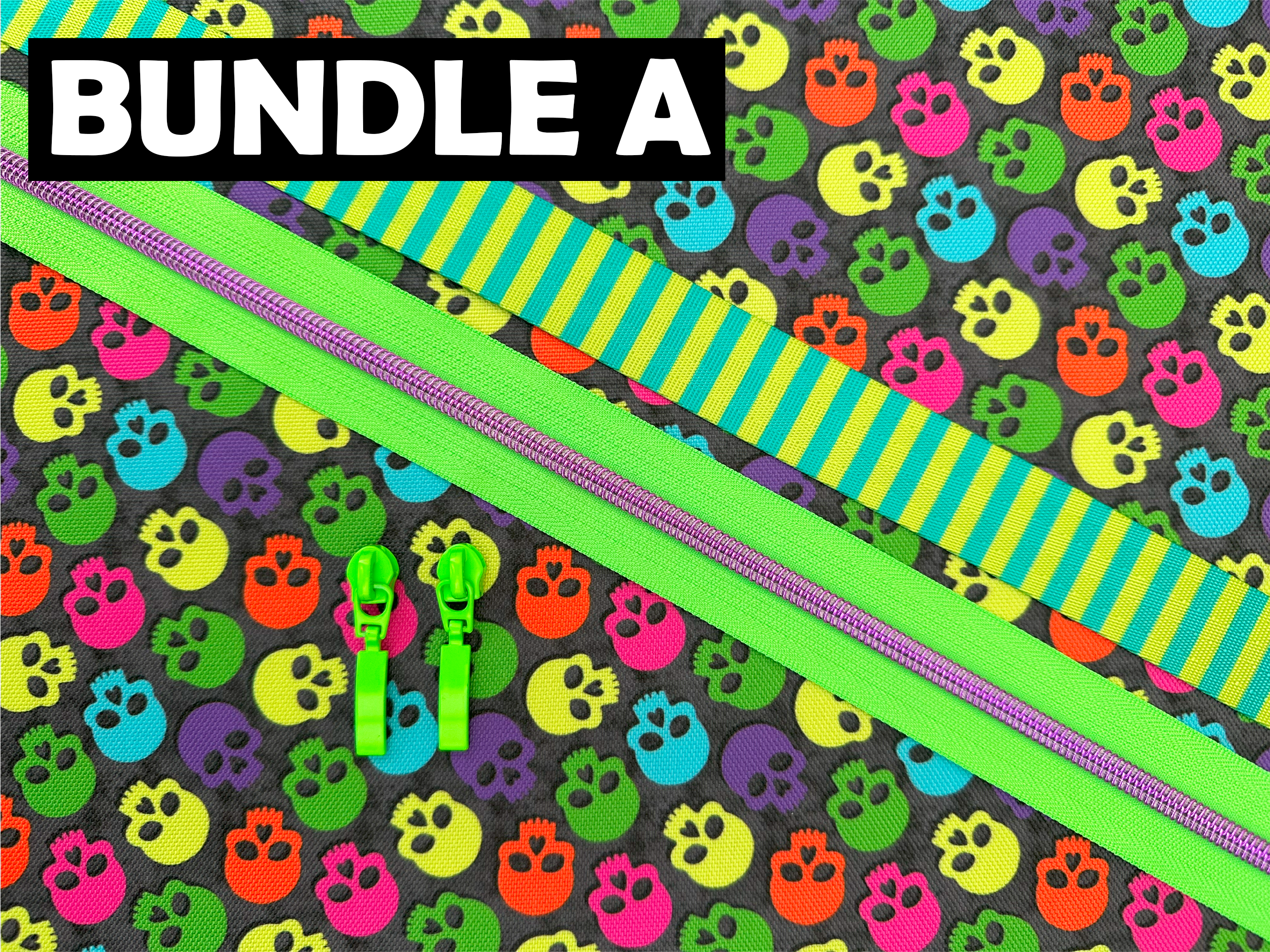 Neon Skulls, Waterproof Polyester Canvas Bundle