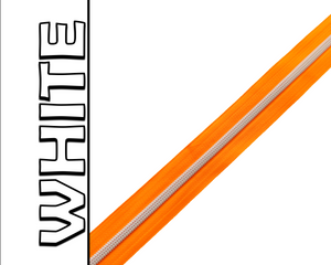 Neon Orange Nylon Zipper Tape, Size 5