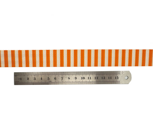 25mm Orange and White Stripe Webbing Straps for Bag Making