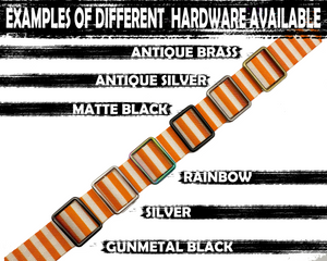 25mm Orange and White Stripe Webbing Straps for Bag Making