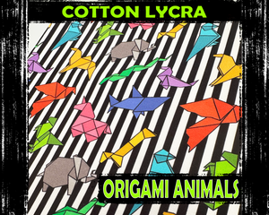 Cotton Lycra - Origami Animals