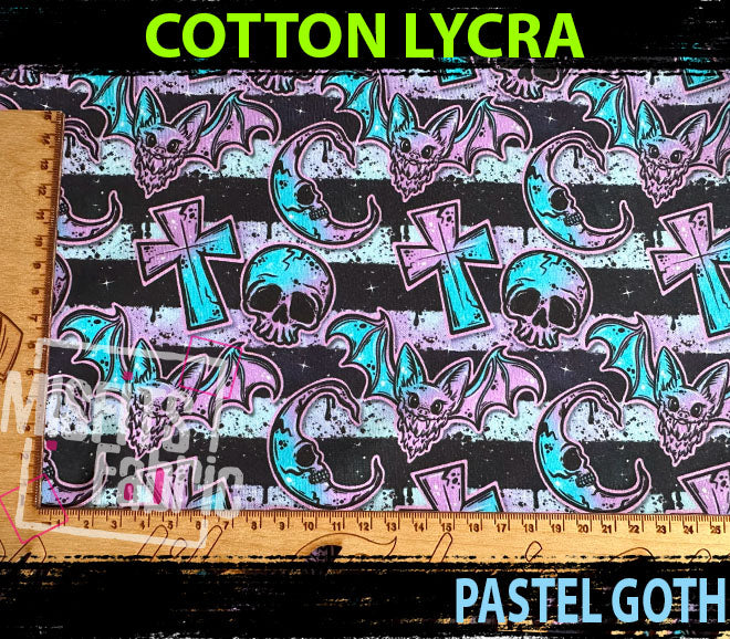 Cotton Lycra - Pastel Goth