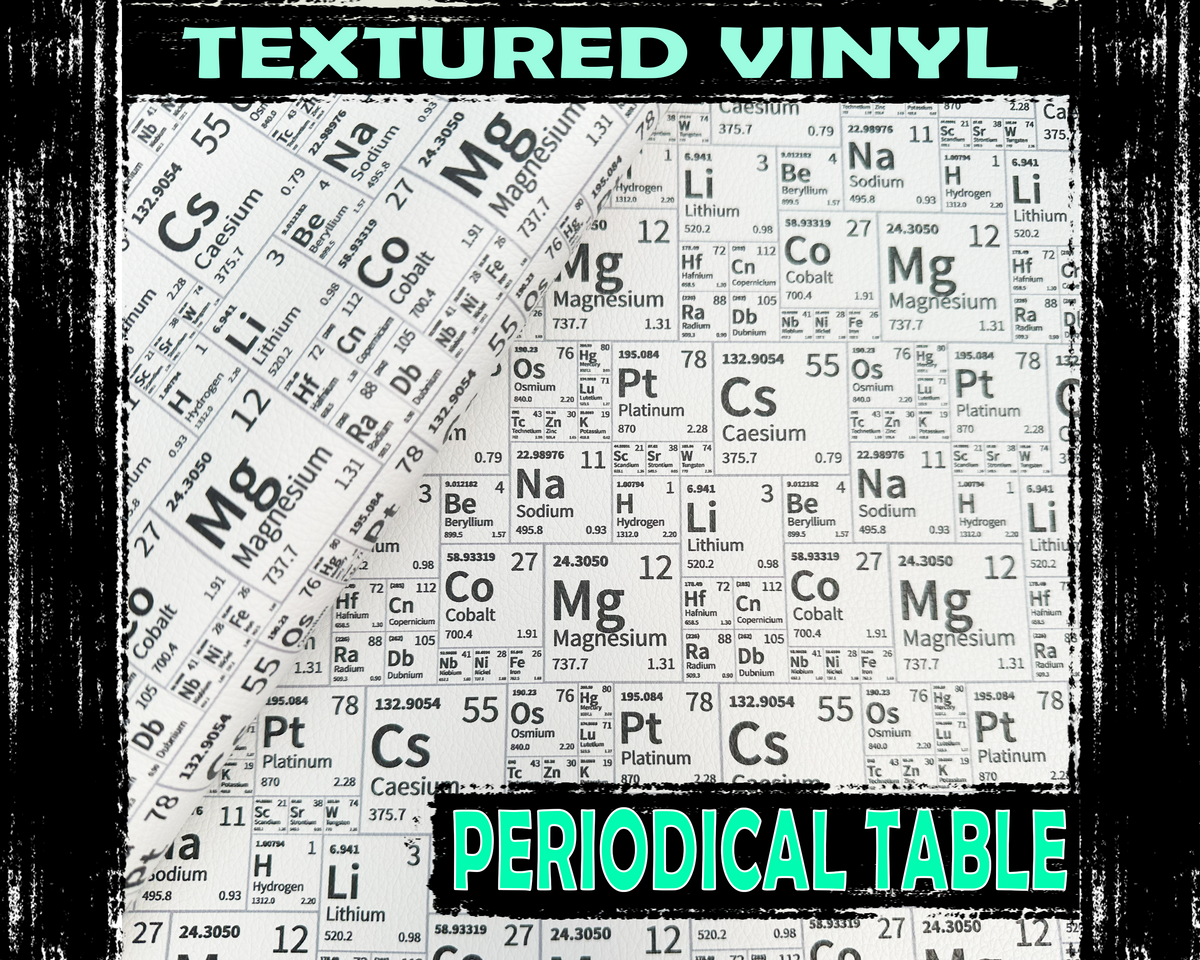 Textured Vinyl - Periodical Table – Misfits Fabric, UK