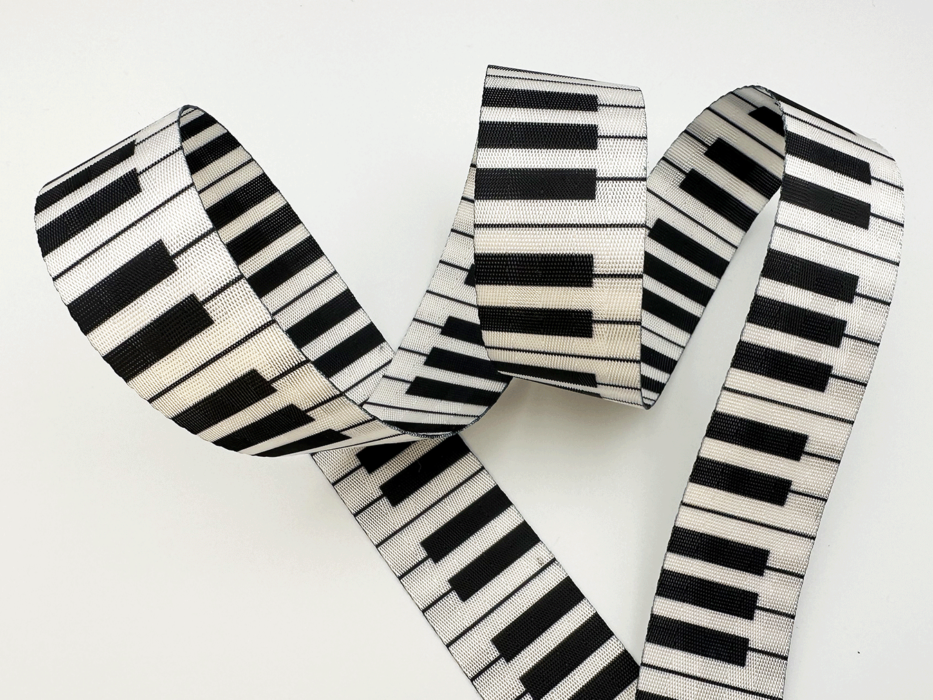 38mm Piano Keys Print Webbing, Bag Straps, 1.5" wide