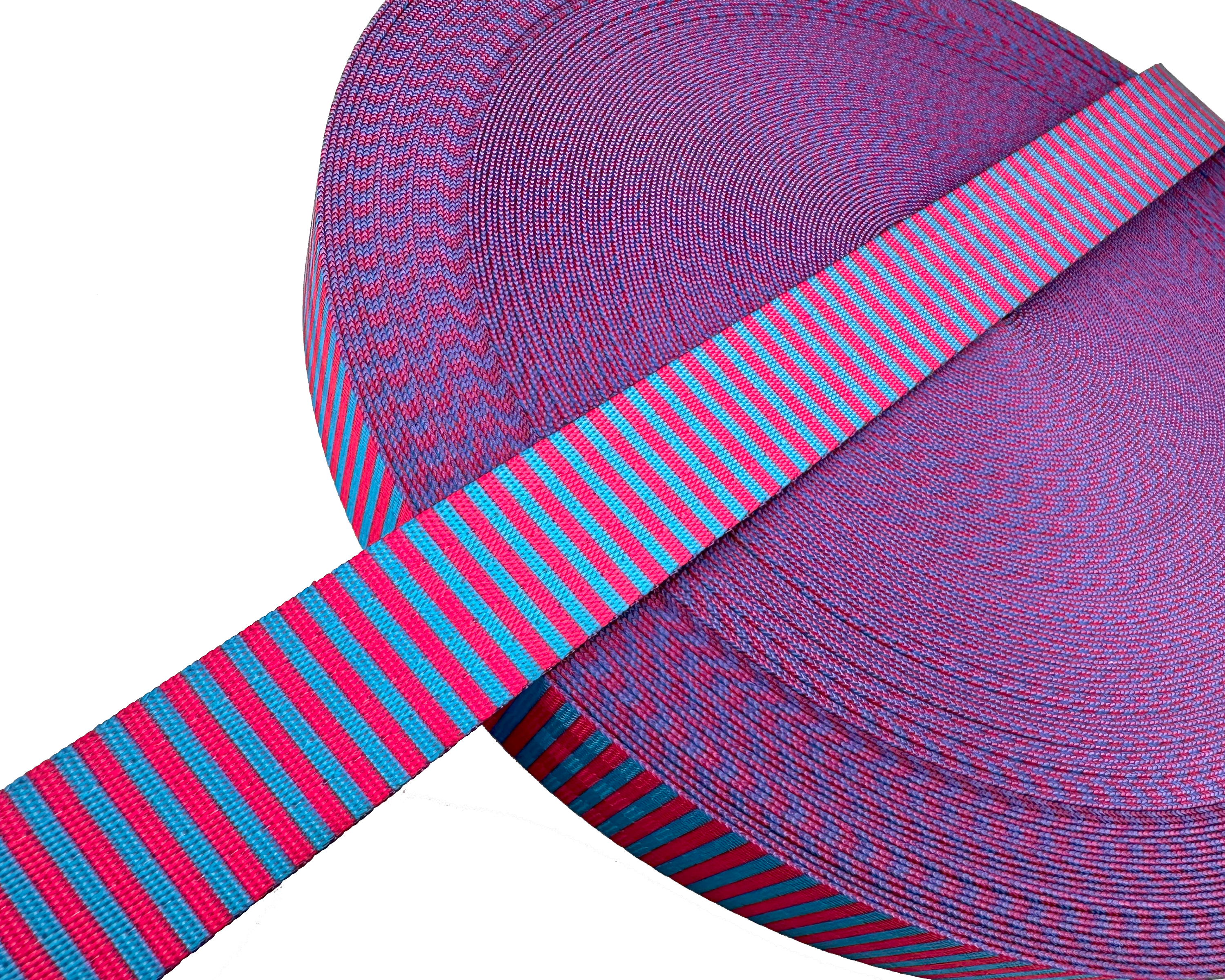 25mm Pink and Blue Stripe Webbing Straps for Bag Making