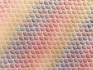 Light Pink Rainbow Mermaid Scales PU with Iridescent Finish.